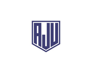 AJU logo design vector template