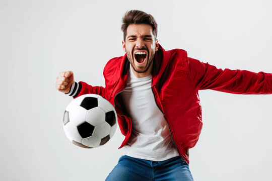 Youthful Joy: Soccer Enthusiast in Action