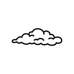 Cloud outline icon. Editable stroke. 