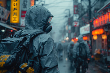 Fototapeta premium Metropolis in Shadows: Emergency Response