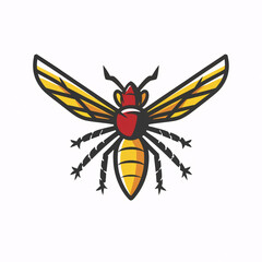 Flat logo illustration of Hornet