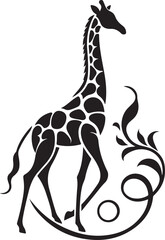 giraffe silhouette vector illustration 
