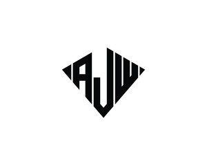 AJW Logo design vector template