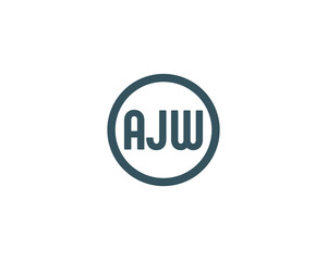 AJW Logo design vector template