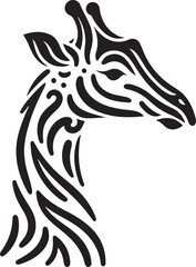 Silhouette of a giraffe vector illustration 