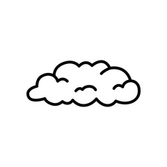 Cloud outline icon. Editable stroke. 