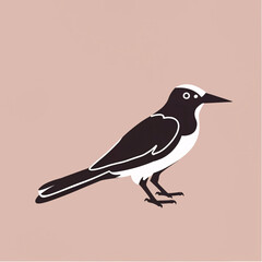 Flat logo illustration of Magpie