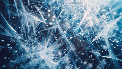 Icy Blue Dreams - Abstract Art of Winter's Heart