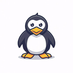 Flat logo illustration of Penguin