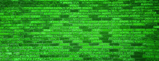 St. Patrick day. Green brick wall as background. Banner design