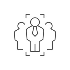 Employee selection line outline icon