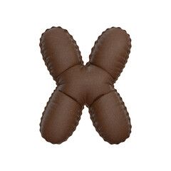3D leather balloon Letter X