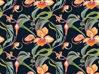 Floral and botanical seamless pattern