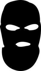 carnival mask silhouette. Simple black icon of masquerade mask, for party, parade and carnival, for Mardi Gras and Halloween. Abstract pattern. Mask element can be used as isolated sign, symbol icon.