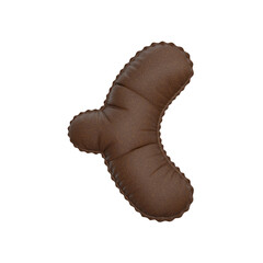 3D leather balloon Curly braces {} Symbol