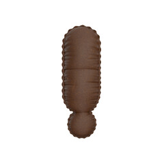 3D leather balloon Exclamation Mark ! Symbol