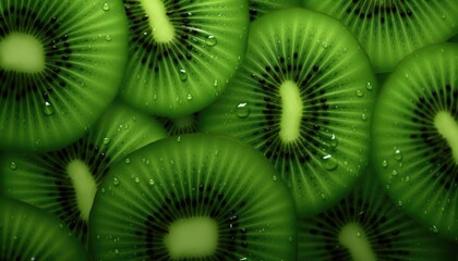 Abstract realistic kiwi slices background