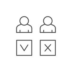 Right candidate line outline icon