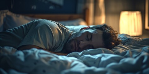 man sleeps peacefully Generative AI
