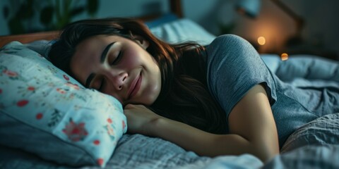 woman sleeping peacefully Generative AI