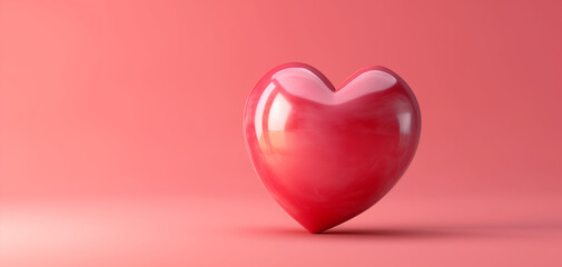 heart balloons for valentines day with copy space banner, holy valentine and love background concept, empty space valentine banner