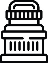 Lisbon monument icon outline vector. Travel landmark. Town culture