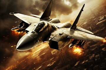 military aircraft illustration - high quality 3d rendering for aviation enthusiasts