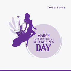Happy Women's day greeting background