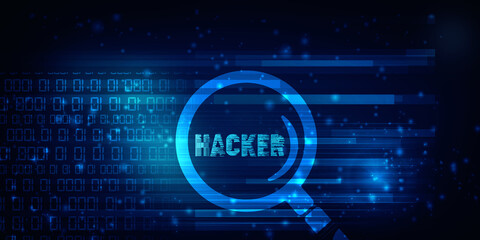 2D illustration Hacked data online code background
