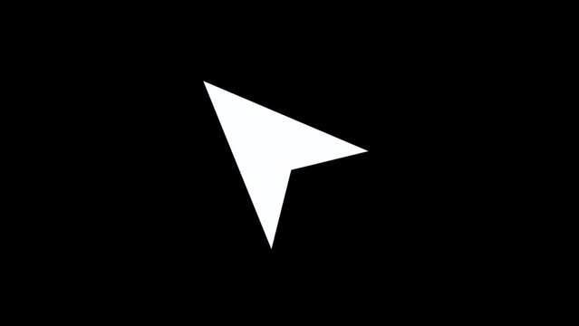 Mouse Click, Computer Mouse Animated symbol of arrow cursor. animation of a computer pointer with a click.