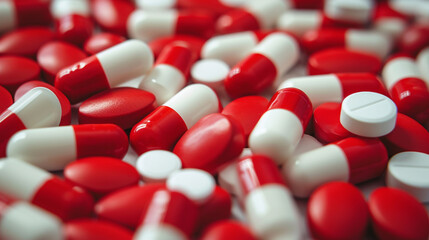 A background created from red and white pills