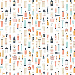 Mens grooming items seamless pattern. Gift wrapping, wallpaper, background. International Mens Day