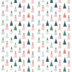 Party hats and horns seamless pattern. Gift wrapping, wallpaper, background. Birthday