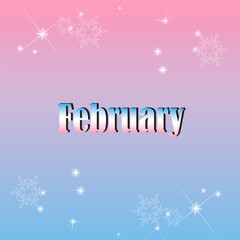 february vector background illustration. it is suitable for card, banner, or poster