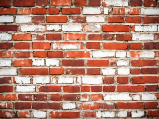 Background of brick wall texture. Old red brick wall texture background.