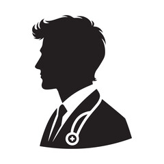 Surgical Silhouettes: Surgeon Silhouette Series Portraying the Grace and Artistry of Surgical Procedures - Surgeon Illustration - Surgeon Vector - Surgeon Silhouette
