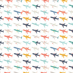 Aviation celebrations seamless pattern. Gift wrapping, wallpaper, background. National Aviation Day