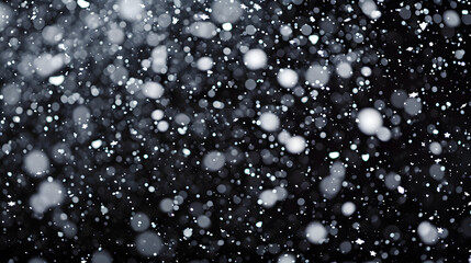 Fototapeta premium Snow, stars, twinkling lights, rain drops on black background. Abstract noise