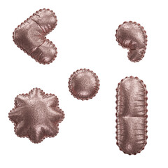 3D hammered copper balloon 5 different symbols