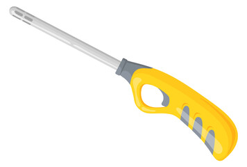 Electric gas lighter icon. Cartoon kitchen equipment