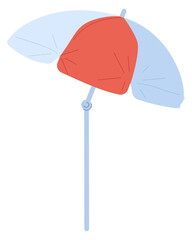 Parasol icon. Summer beach umbrella. Color sunshade