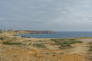 Exploring the Fortaleza de Sagres, Portugal. Inside the fort comlex.