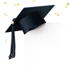 Graduate Cap with Blank Diploma