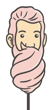 Man with a cotton candy beard
