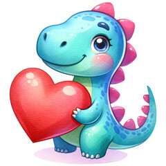 Cute Dinosaur Valentine Illustration | Romantic Cartoon Character
Adorable Dinosaur Love | Valentine's Day Greeting Card Art
Funny Dinosaur with Heart | Whimsical Valentine's Day Design