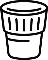 Baku drums icon outline vector. Skyline national day. Edifice dark center