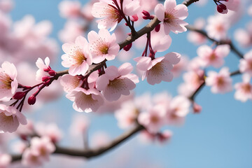 A blooming cherry blossom tree