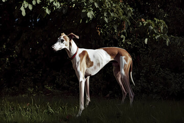 Obraz na płótnie Canvas Greyhound - originating from Egypt, this breed is known for its speed and was originally used for hunting