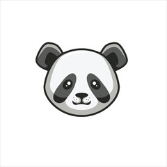 Fototapeta premium panda flat vector illustration logo design