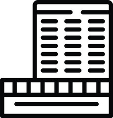 Building city icon outline vector. Country slender. Center urban city